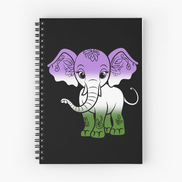Item preview, Cute Elephant Genderqueer Pride Flag, Kawaii Elephant Genderqueer Design  designed and sold by Travelslightly.