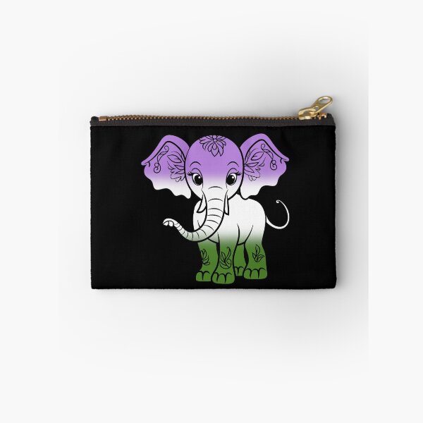 Item preview, Cute Elephant Genderqueer Pride Flag, Kawaii Elephant Genderqueer Design  designed and sold by Travelslightly.