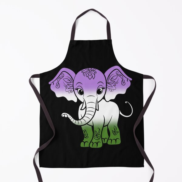 Item preview, Cute Elephant Genderqueer Pride Flag, Kawaii Elephant Genderqueer Design  designed and sold by Travelslightly.