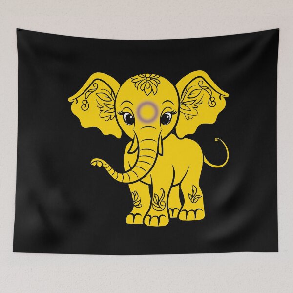 Item preview, Cute Elephant Intersex Pride Flag, Kawaii Elephant Intersex Design  designed and sold by Travelslightly.