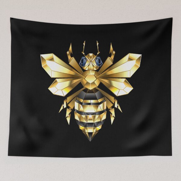Item preview, Golden polygonal bee designed and sold by Blackmoon9.