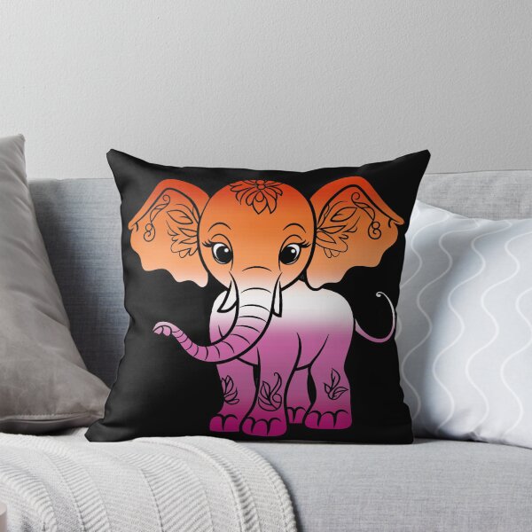 Item preview, Cute Elephant Lesbian Pride Flag, Kawaii Elephant Lesbian Design  designed and sold by Travelslightly.
