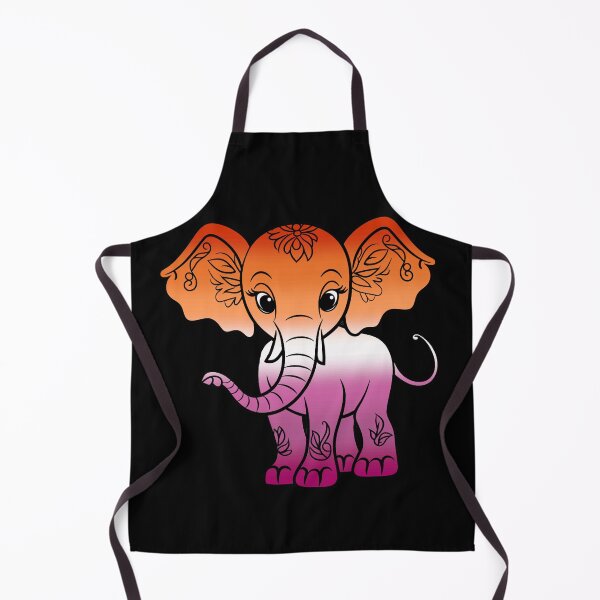 Item preview, Cute Elephant Lesbian Pride Flag, Kawaii Elephant Lesbian Design designed and sold by Travelslightly.