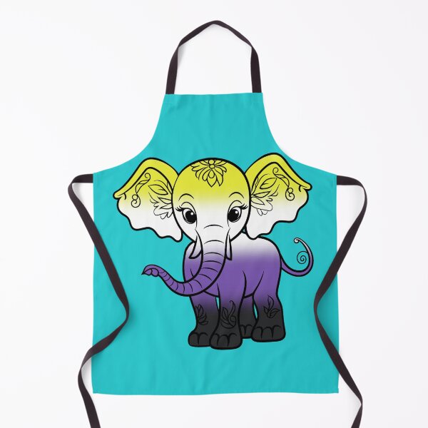 Item preview, Cute Elephant Nonbinary Pride Flag, Kawaii Elephant Enby Design  designed and sold by Travelslightly.