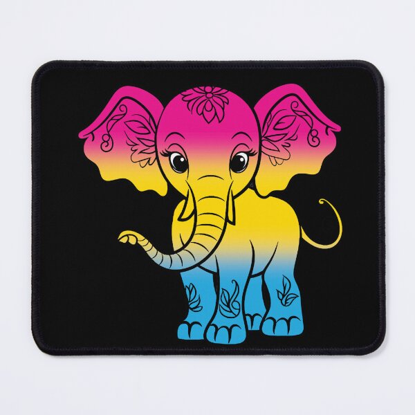 Item preview, Cute Elephant Pansexual Pride Flag, Kawaii Elephant Pan Design designed and sold by Travelslightly.