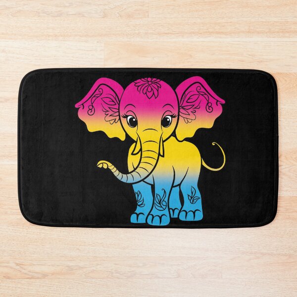 Item preview, Cute Elephant Pansexual Pride Flag, Kawaii Elephant Pan Design  designed and sold by Travelslightly.