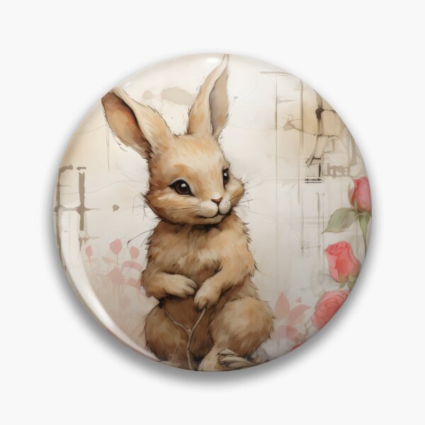 Artikelvorschau, Bunny with red and pink roses entworfen und verkauft von CircusValley.