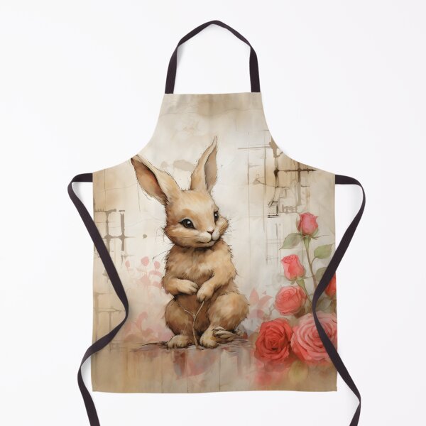 Item preview, Bunny with red and pink roses designed and sold by CircusValley.