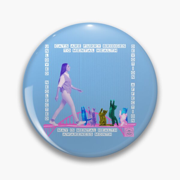 Item preview, Indigo Cats Furry Bridges to Mental Health designed and sold by 1Felinophile.