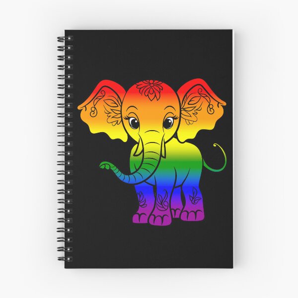 Item preview, Cute Elephant LGBTQIA Rainbow Pride Flag, Kawaii Elephant Rainbow Design  designed and sold by Travelslightly.