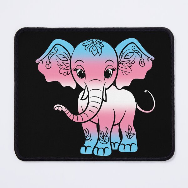 Item preview, Cute Elephant Transgender Pride Flag, Kawaii Elephant Trans Design  designed and sold by Travelslightly.