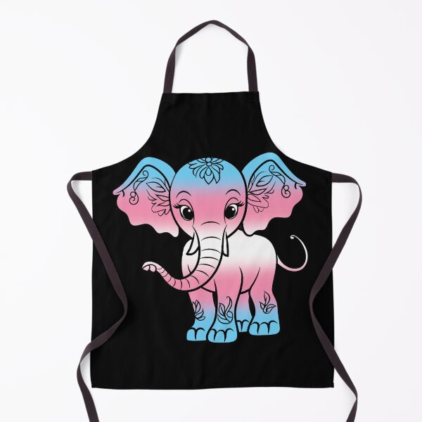 Item preview, Cute Elephant Transgender Pride Flag, Kawaii Elephant Trans Design designed and sold by Travelslightly.