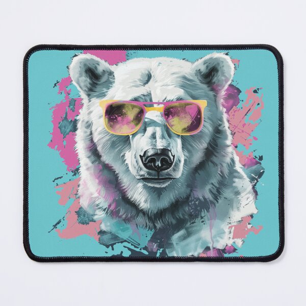 Item preview, Colorful/Colorful polar bear with sunglasses 06 designed and sold by Batch-C91.