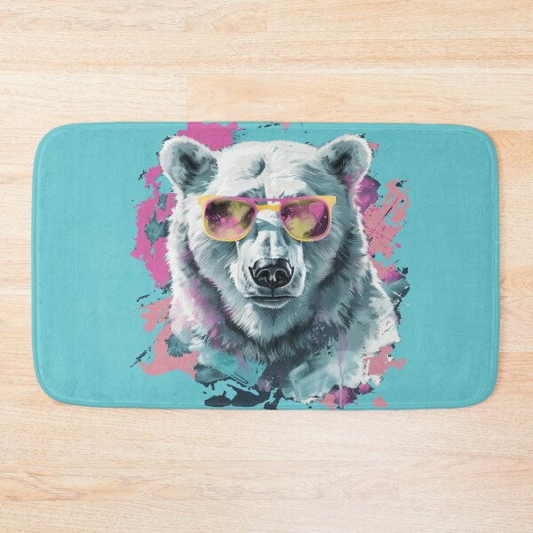 Item preview, Colorful/Colorful polar bear with sunglasses 06 designed and sold by Batch-C91.