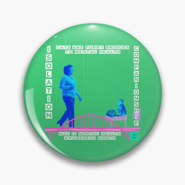 Item preview, Green Cats Furry Bridges to Mental Health designed and sold by 1Felinophile.