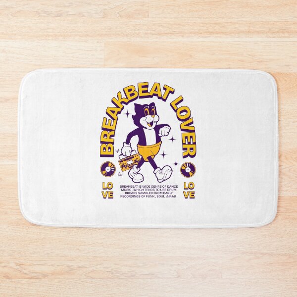 Item preview, BREAKBEAT  - Lover Retro Mascot Cat (purple/gold) designed and sold by Discothreadz.