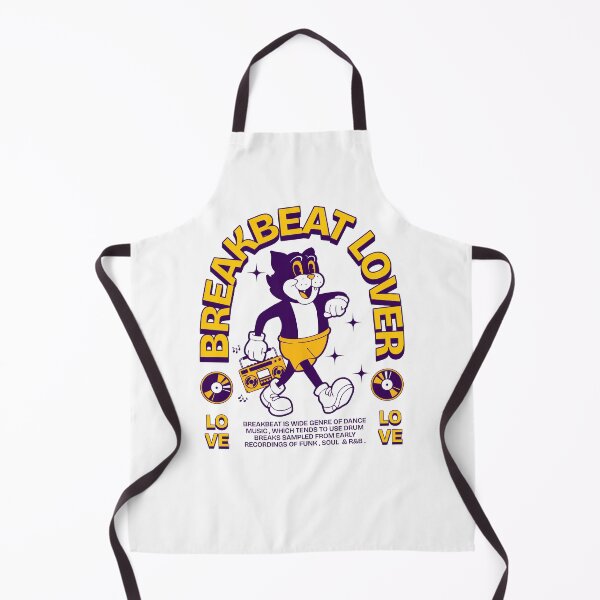 Item preview, BREAKBEAT  - Lover Retro Mascot Cat (purple/gold) designed and sold by Discothreadz.
