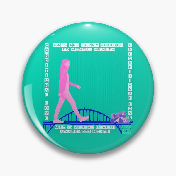 Item preview, Mint Cats Furry Bridges to Mental Health designed and sold by 1Felinophile.