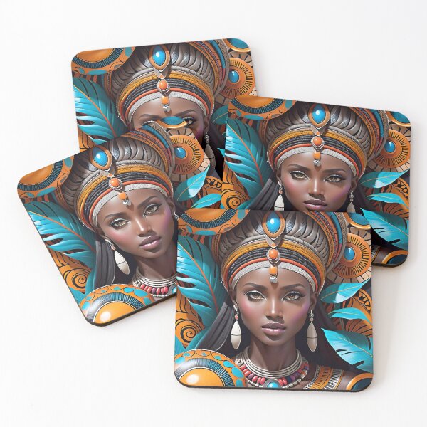 Artikelvorschau, Patterns of Strength An Empowering African Beauty Portrait entworfen und verkauft von TheArtOfPat.