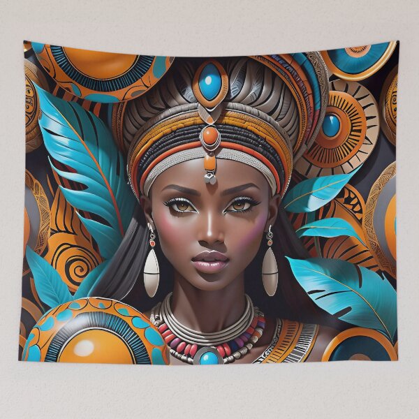Item preview, Patterns of Strength An Empowering African Beauty Portrait designed and sold by TheArtOfPat.