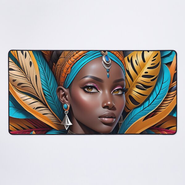 Artikelvorschau, Patterns of Heritage A Vibrant African Beauty Portrait entworfen und verkauft von TheArtOfPat.