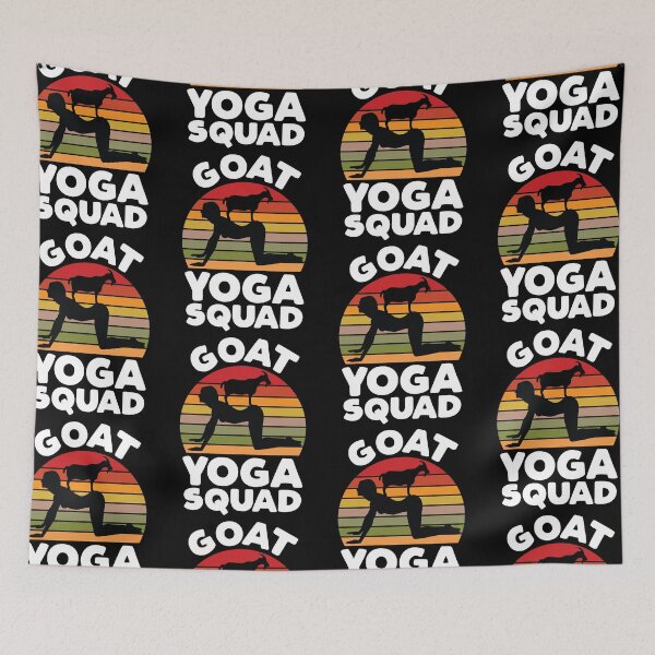 Item preview, Goat Yoga Squad Namaste Spiritual Meditation Animal Fan designed and sold by GravitiTees.