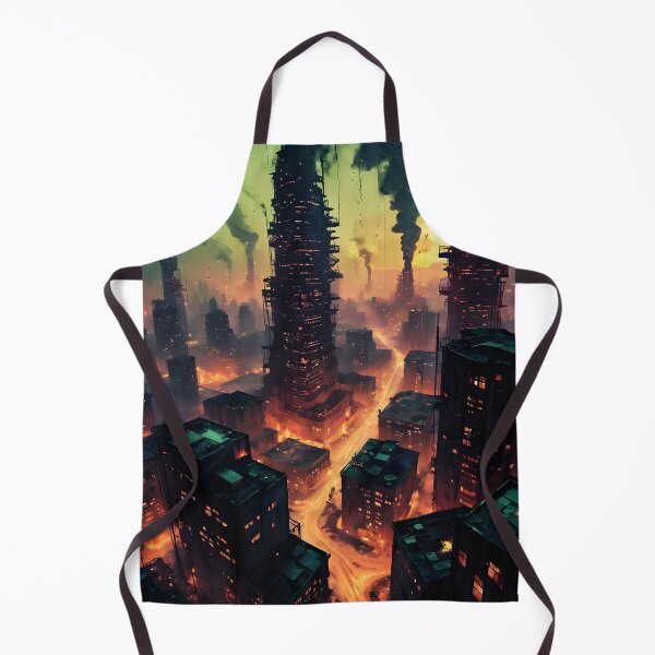 Item preview, Vibrant Industrial Cityscape designed and sold by ByteyCreatives.