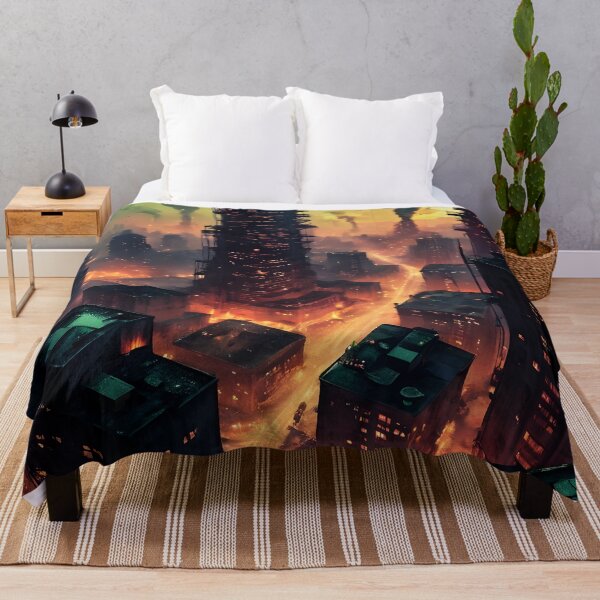 Item preview, Vibrant Industrial Cityscape designed and sold by ByteyCreatives.
