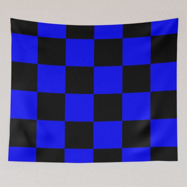 Item preview, Large Checkered - Black and Blue designed and sold by JustPatterns2.
