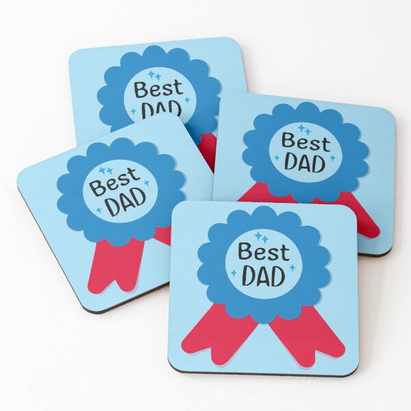Item preview, Best Dad, Father's Day greeting lettering quote with ribbon, design for dad lovers. designed and sold by HippoInkStudio.