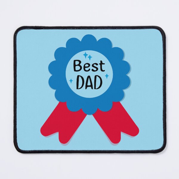 Item preview, Best Dad, Father's Day greeting lettering quote with ribbon, design for dad lovers. designed and sold by HippoInkStudio.