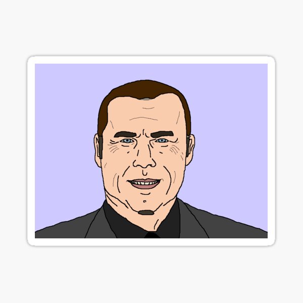 Vista previa del artículo con la obra «John Travolta», diseñado y vendido por ArtisanalBeards.