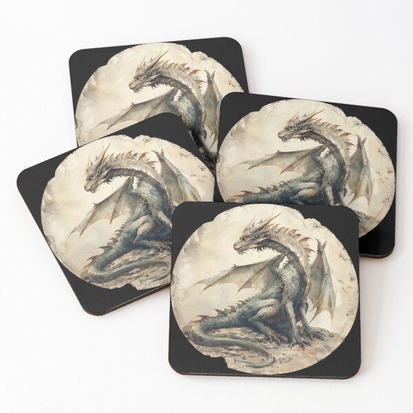 Item preview, 90s Fantasy Dragon | Black BG | Classic Dragon designed and sold by FantasySoul.