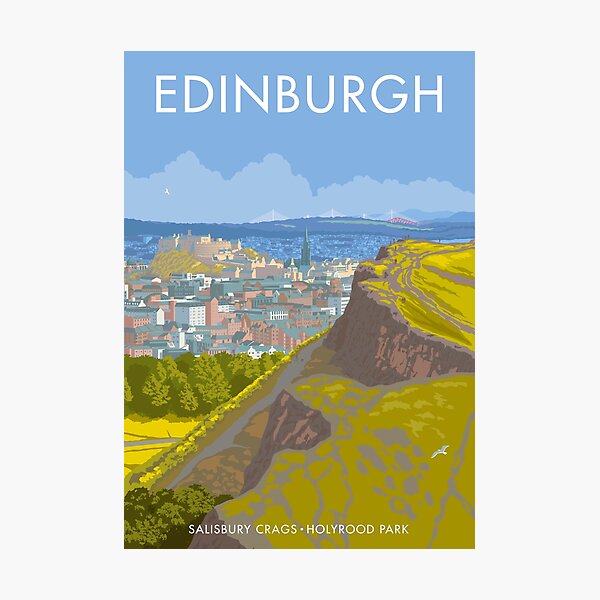 Endinburgh, Salisbury Crags Photographic Print