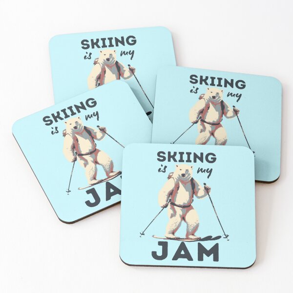 Item preview, Skiing Is My Jam Polar Bear Skiing designed and sold by TrueArtsStore.