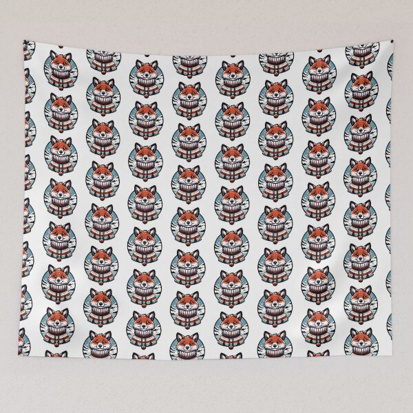 Item preview, Winter Wilderness Fox: Stylish Fox in Tribal Sweater designed and sold by Akioos.