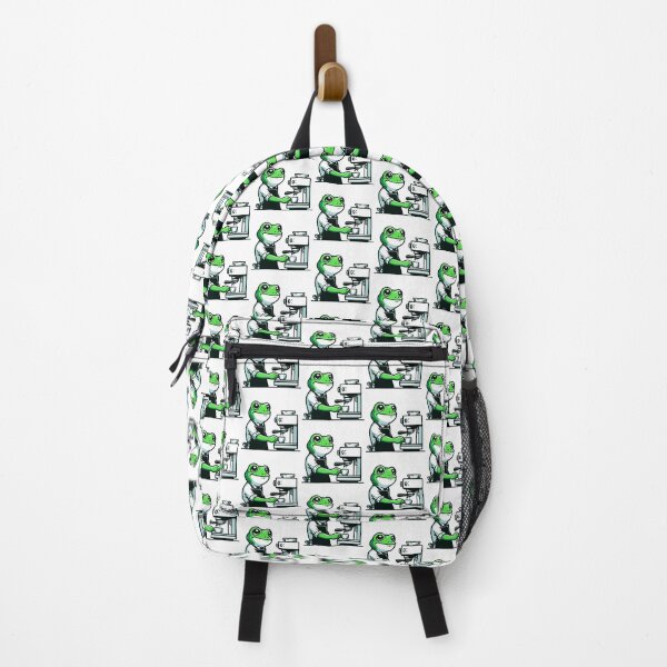 Item preview, Cafe Hopper: Delightful Frog Barista Making Coffee designed and sold by Akioos.