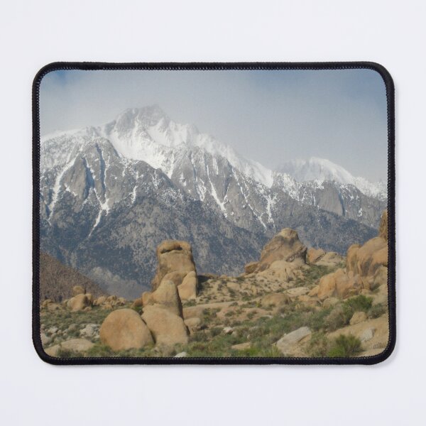Item preview, Alabama Hills with Boulders Near Lone Pine California, Mountain Snow Behind designed and sold by JoyousArt4u.