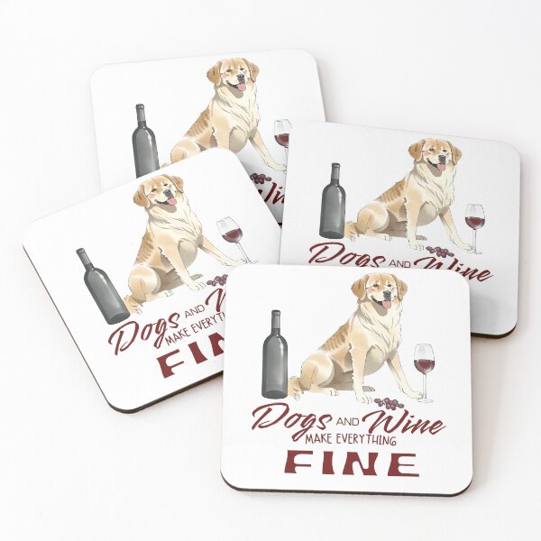 Item preview,  Dogs and wine make everything fine Golden Retriver  designed and sold by GoodyPaws.