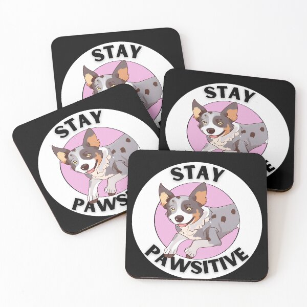 Item preview, STAY PAWSITVE blue merle dog border collie designed and sold by GoodyPaws.