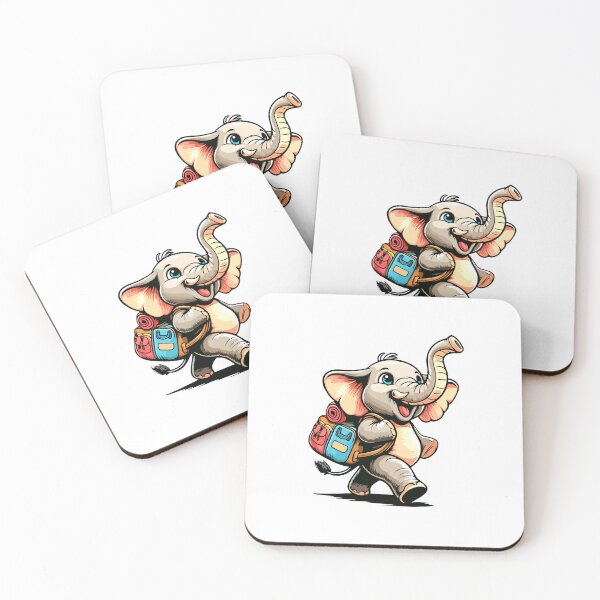 Item preview, Adventurous Backpacking Elephant - Joyful Wildlife designed and sold by Akioos.
