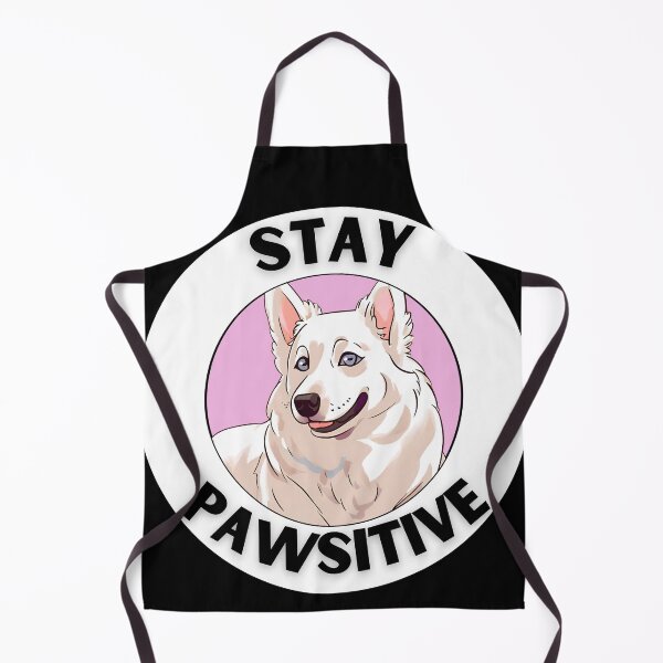 Item preview, STAY PAWSITVE white swiss shepherd  designed and sold by GoodyPaws.