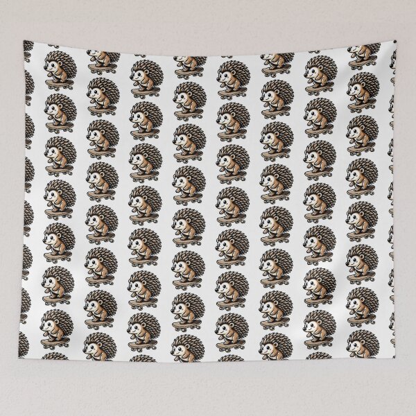 Item preview, Skateboarding Hedgehog - Adorable Action-Packed Illustration designed and sold by Akioos.