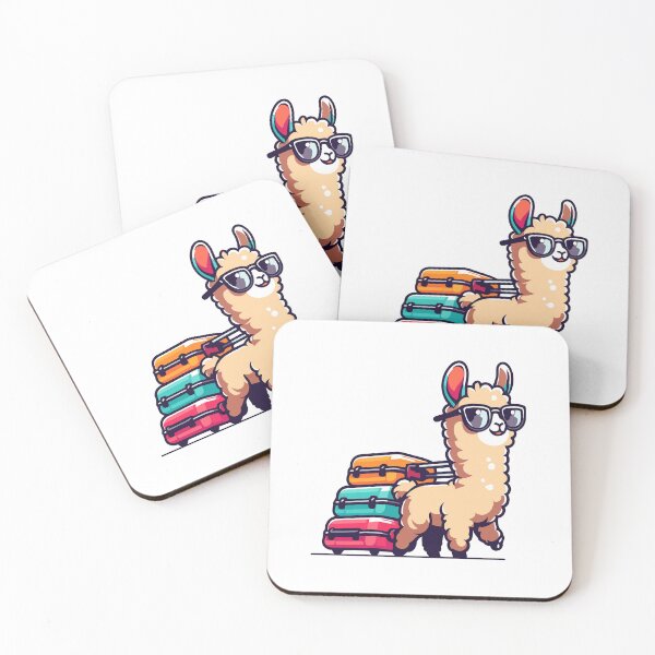 Item preview, Travel-Ready Llama with Suitcases - Adventure Llama designed and sold by Akioos.