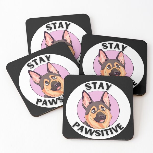 Item preview, STAY PAWSITVE german shepherd  designed and sold by GoodyPaws.