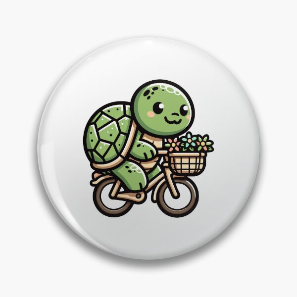 Item preview, Eco-Friendly Turtle on a Bike - Charming Springtime designed and sold by Akioos.