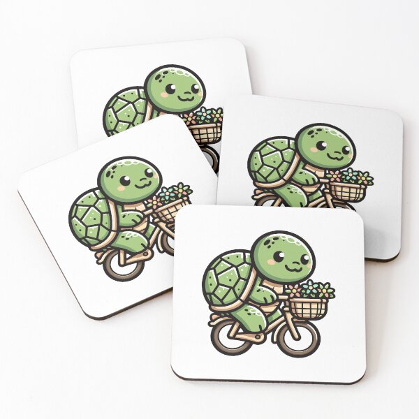 Item preview, Eco-Friendly Turtle on a Bike - Charming Springtime designed and sold by Akioos.