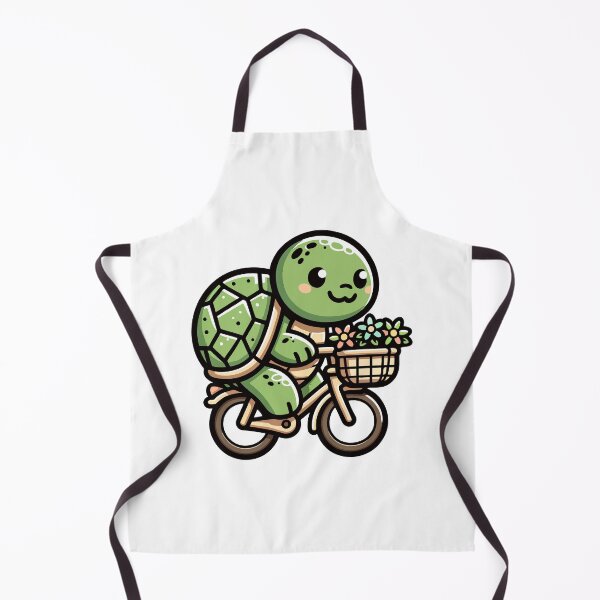 Item preview, Eco-Friendly Turtle on a Bike - Charming Springtime designed and sold by Akioos.