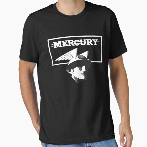 Item preview, Flathead Ford V8 Mercury emblem - white print designed and sold by retropetrol.