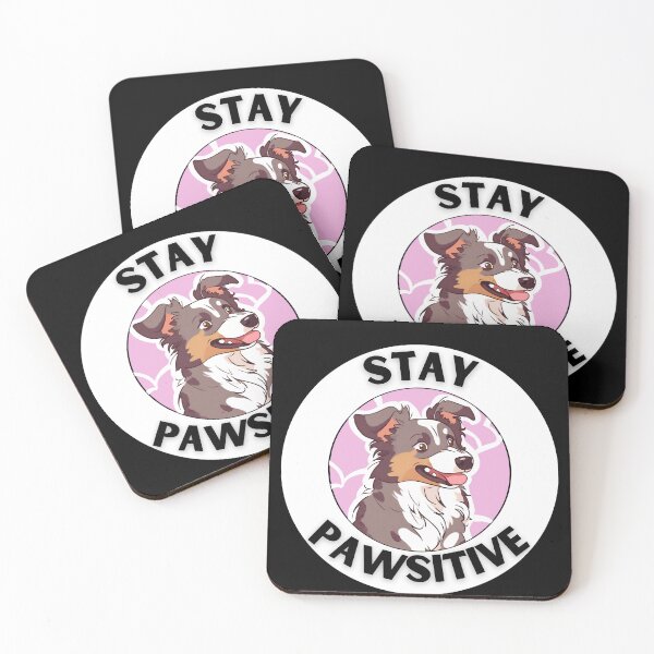 Item preview,  STAY PAWSITVE kawaii australian shepherd designed and sold by GoodyPaws.